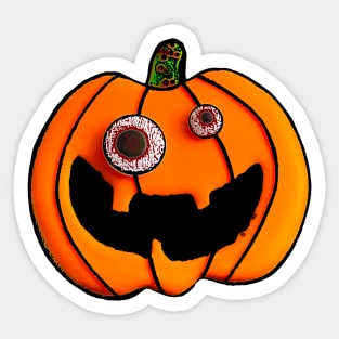 Cute Spooky Halloween Wiggly Eyes Jack O Lantern Cookie Lover Sticker